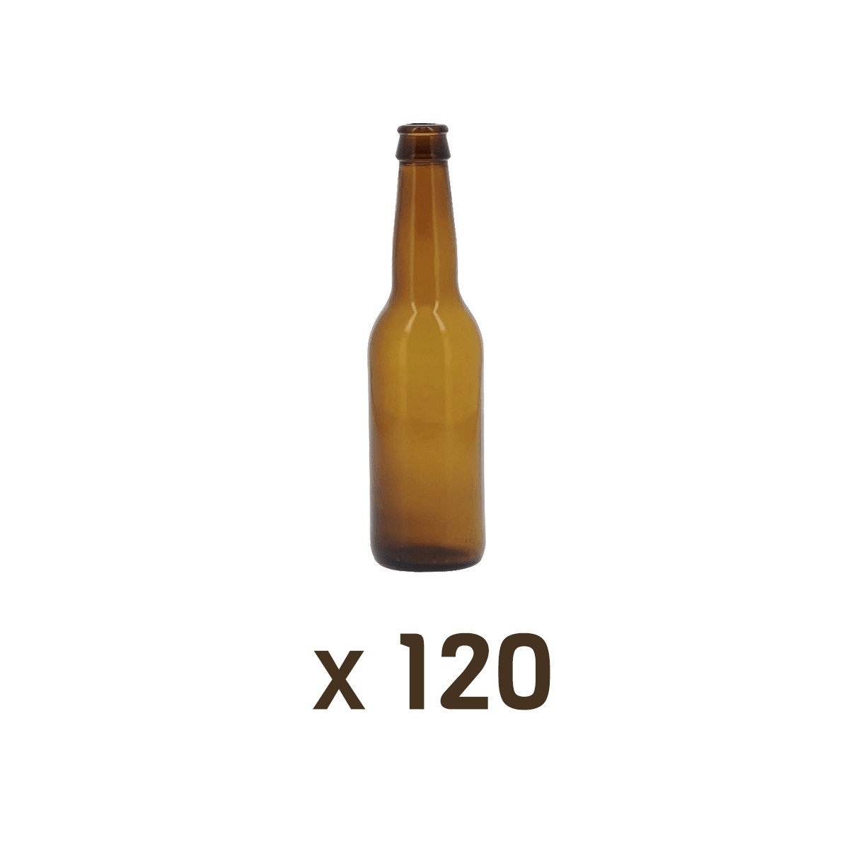 120 Bouteilles en Verre pour Bière Artisanale 33cl