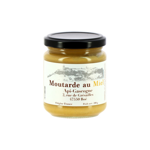 Moutarde au Miel 200g Api Gascogne