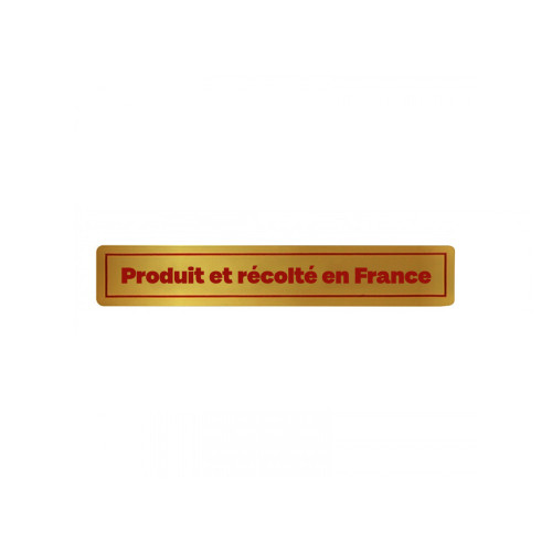 1000 étiquettes d’appellation rouges sur fond or