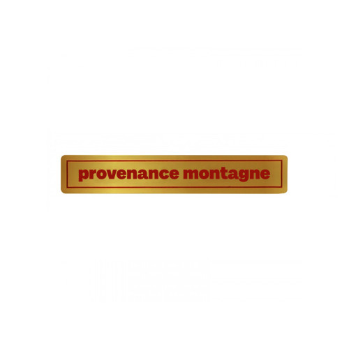 1000 étiquettes d’appellation rouges sur fond or