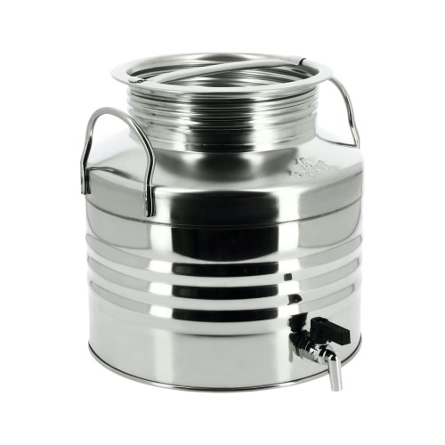 Fût inox 15L avec robinet pour huile d’olive
