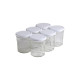 6 pots verre facettes 400g (324 ml) avec couvercles TO 82