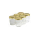 6 pots verre facettes 250g (200 ml) avec couvercles TO70