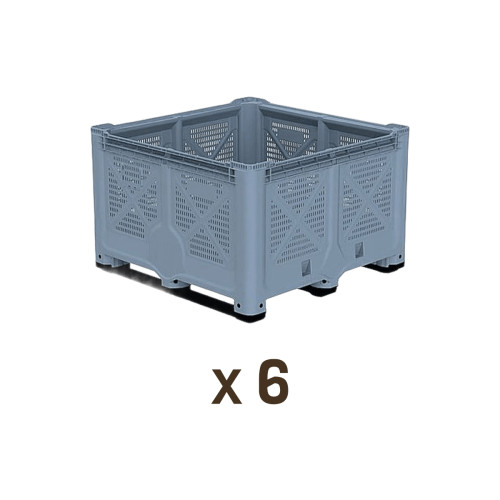 Lot de 6 palox plastique 100x120