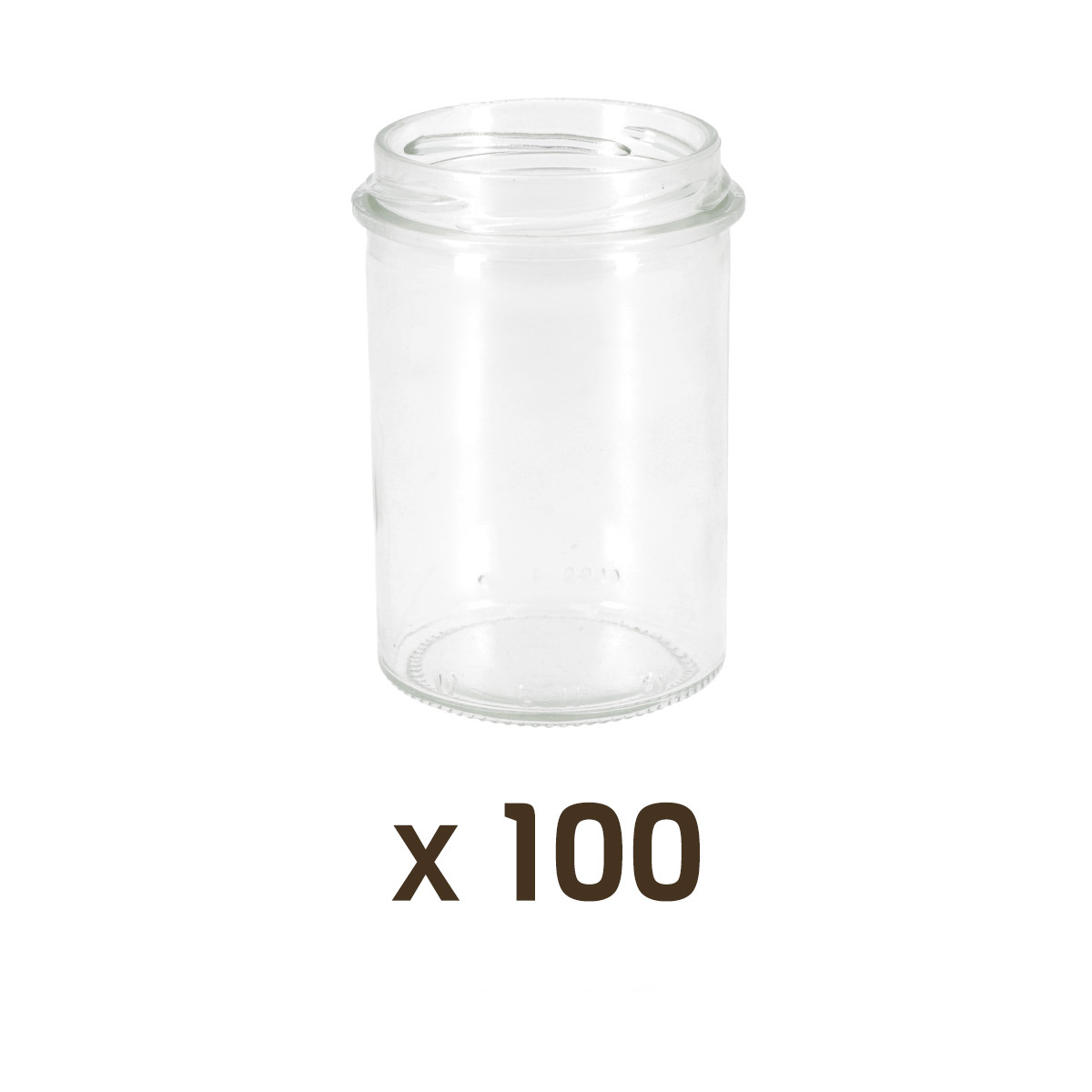 100 pots verre 228 ml bague...