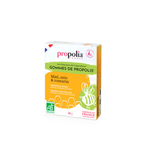 Gommes de Propolis Bio Miel, Romarin & Anis