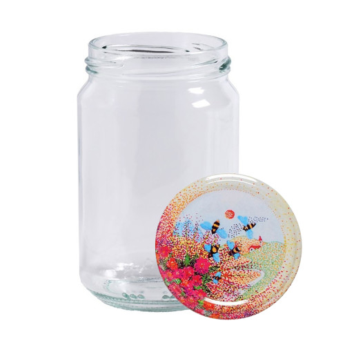 300 pots verre 1kg (750ml) avec couvercles TO82