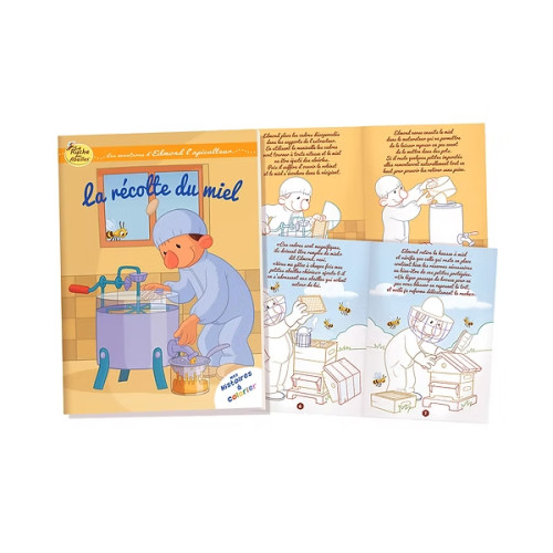 La récolte du miel - Histoire à colorier