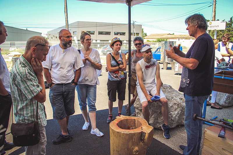 Atelier fabrication de ruche-tronc