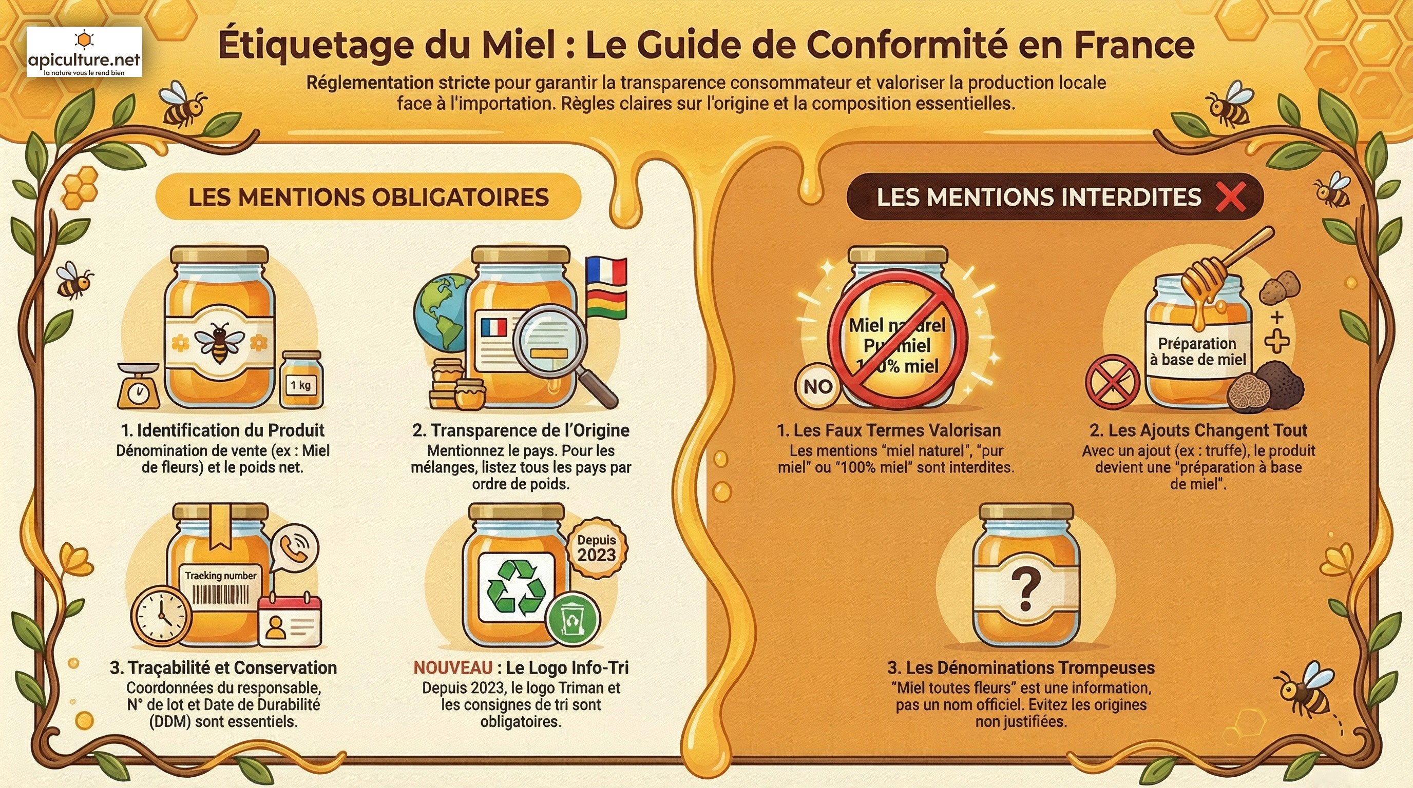 etiquetage du miel règlementation