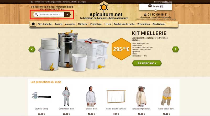 Screenshot de la page d'accueil n°2