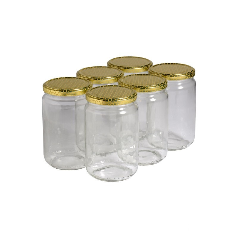 12 pots verre 500 g avec capsule - Achat/Vente