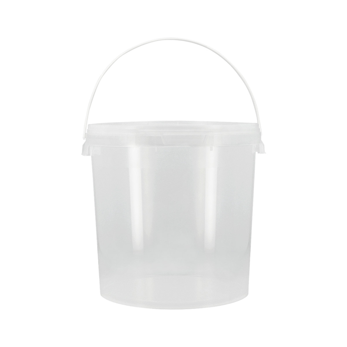 Seau en plastique transparent 20L (avec couvercle)