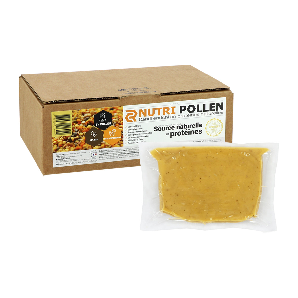 Candi Nutri Pollen 5% - Carton de 5 plaques de 450g